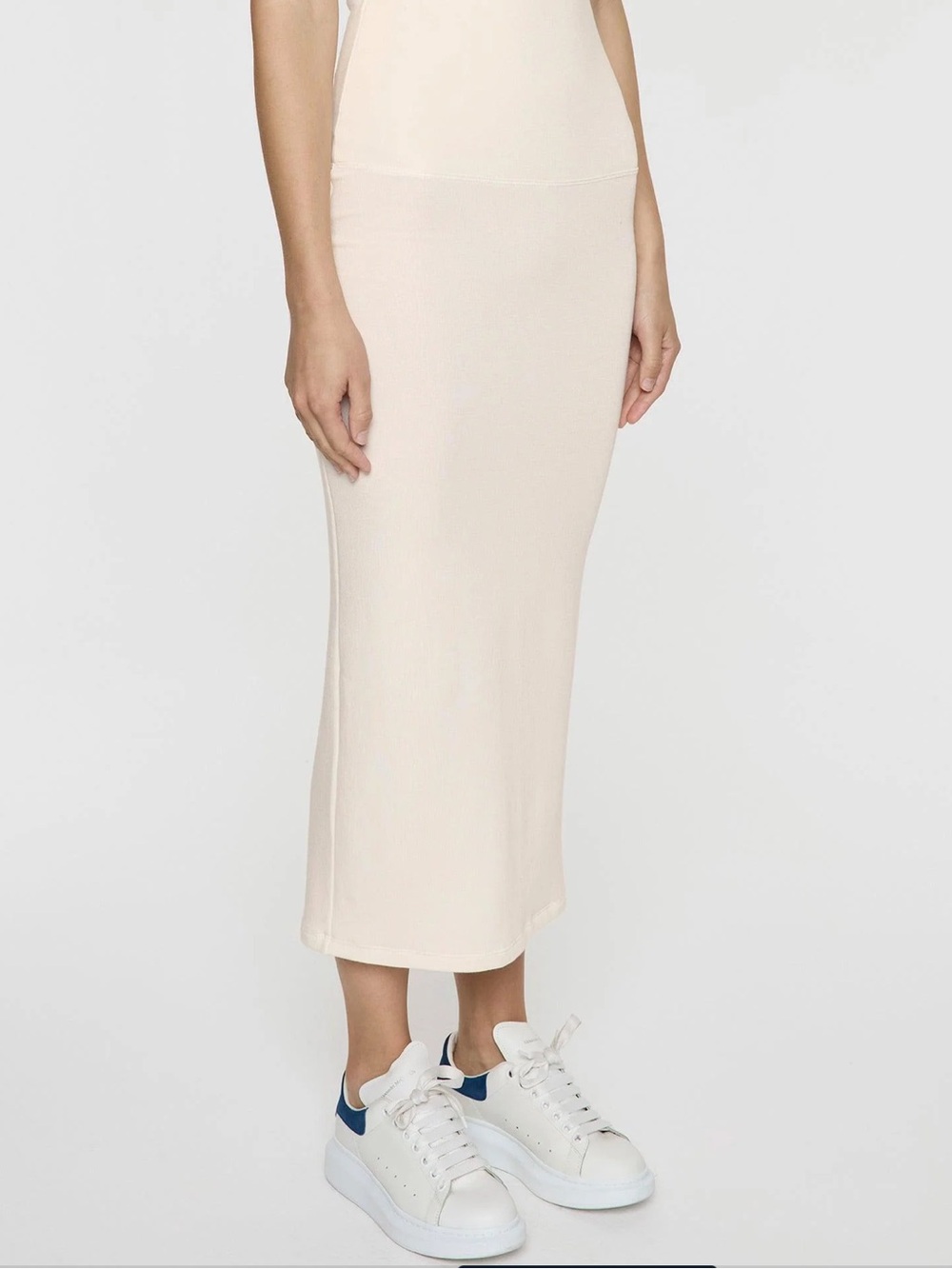 Bleusalt Midi Knit Pencil Skirt | FOREST GREEN | Size 3/L